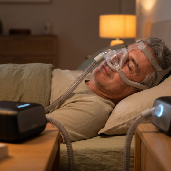 Controllo della terapia CPAP per le apnee notturne con la polisonnografia